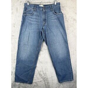 Vtg Levis Silvertab Baggy Jeans Men's Y2K Size 36 Wide Leg Med Wash Whiskered